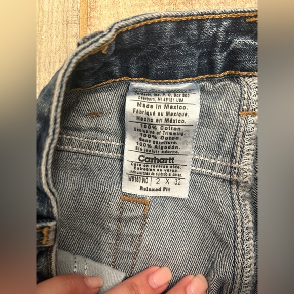 Vintage Carhartt Women’s Relaxed Fit Jeans Straight Leg Denim Mid Rise - Picture 5 of 10
